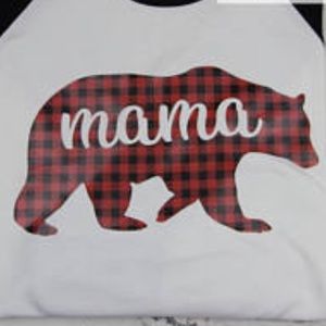Mama bear shirt buffalo plaid